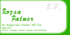 rozsa palmer business card